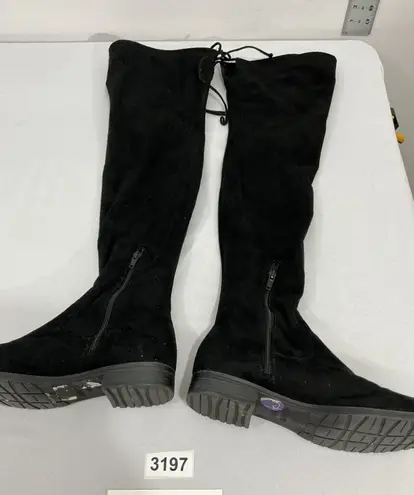 Unisa Womans Size 8.5 M Black Quarter Zip Pull On Otk Boots