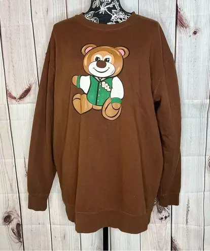 Stoney Clover Lane  Unisex Teddy Sweatshirt Brown Size L - XL