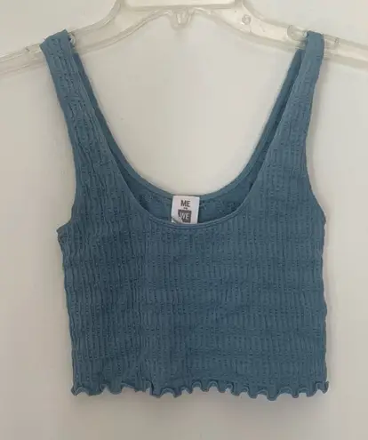 Me to We  blue lettuce edge crop top size S - Image 1