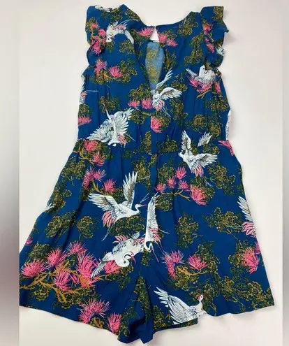 EXPRESS  Bird Print Romper NWT Size XS Multicolor