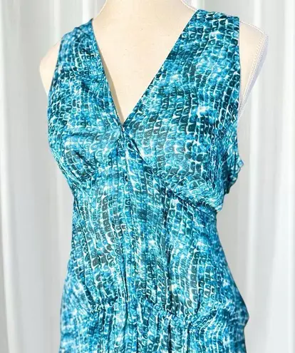 Derek Lam for Design Nation Blue Abstract Print Maxi Dress - Size M