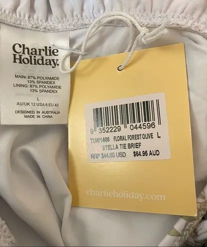 Charlie Holiday Stella Tie Brief in Forest Olive Floral