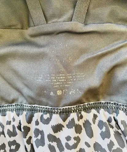 Varley Chancery Leopard Print Mesh Paneled Bra Size Medium