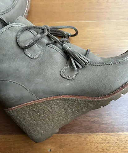 G.H. Bass &Co. Leather wedge ankle boot