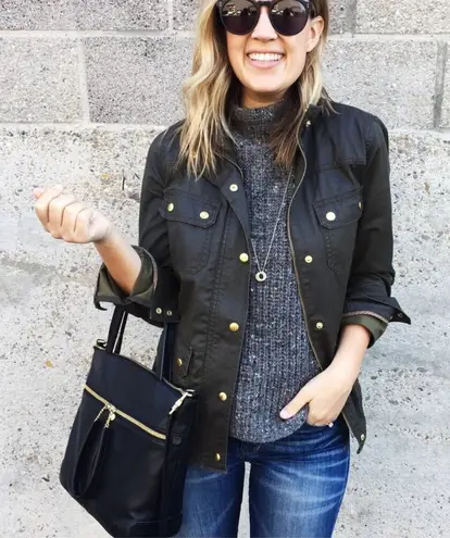 J. CREW Downtown Field Jacket in Black size Petite Small