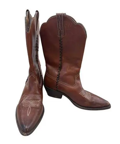 Patricia Nash Womens Brown Western Leather Boots Size 8.5 SKU 7070