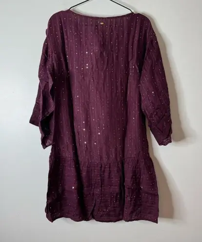 NWT Pq Swim Angelica Sequined Tunic Women's XS/S Purple