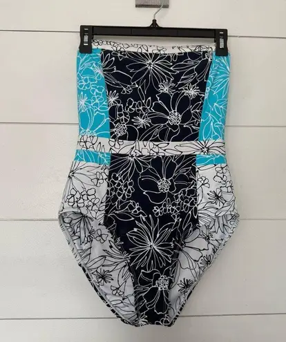 Anne cole Locker Women’s 10 Patterned Strapless One Piece Swim