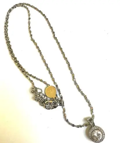 Charter Club halo rhinestone pendant necklace