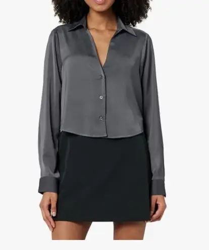 The Drop Women's Harlow Silky Cropped Blouse