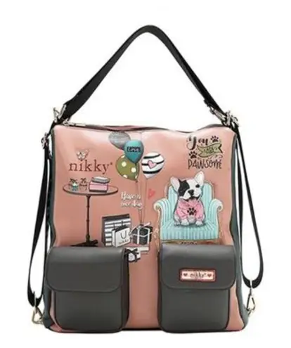 Nicole Lee USA Multifunction Adjustable Strap Eco-Leather Backpack