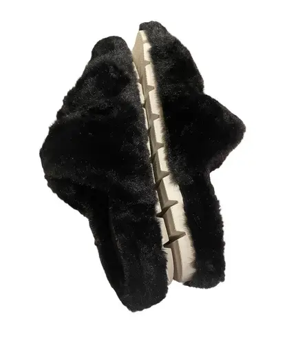 JSlides J/Slides Bree Faux Furry Slides Slip on Sandals Shoes