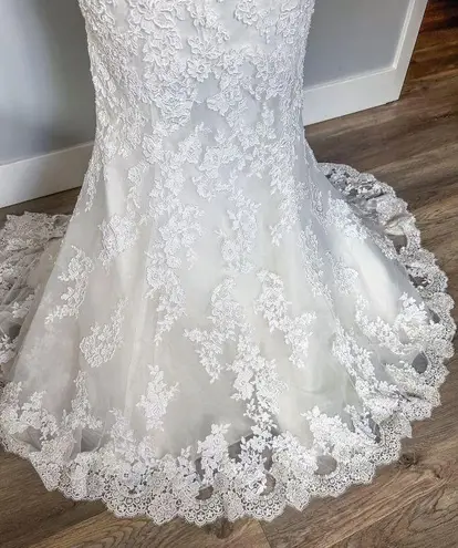 Allure Bridals Queen Anne Neckline Wedding Dress