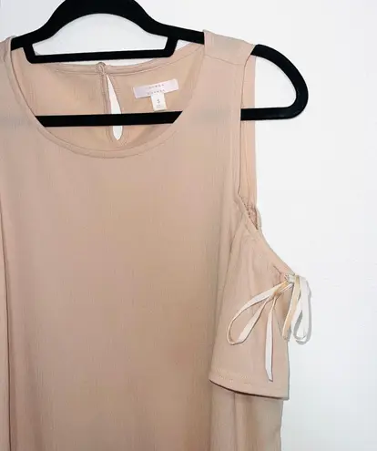 LC Lauren Conrad Blush Pink Tie Cold Shoulder Mini Shift Dress