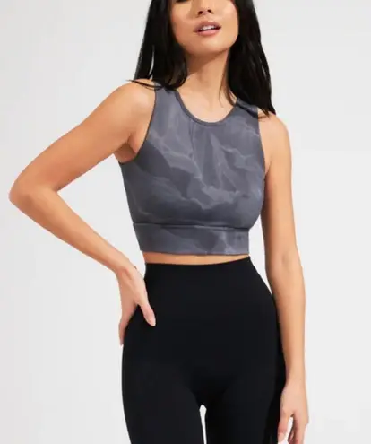 BuffBunny Meta Sports Bra in Black Quartz size Large Gray