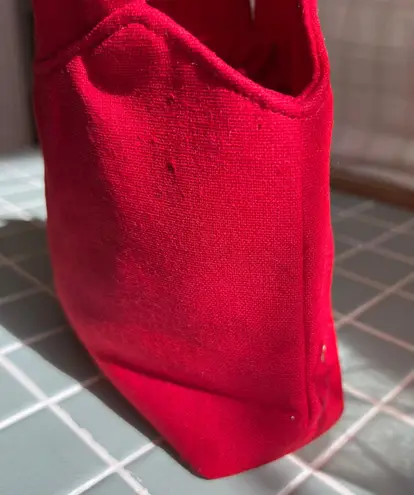 NWOT Red Chinese Qi Pao Dress Shirt Style Small Handbag Embroidery Button Up