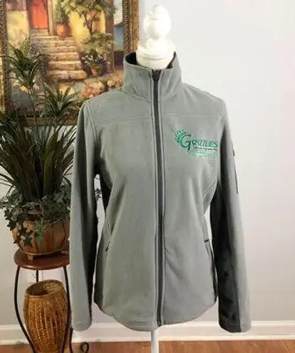 Port Authority Women Soft Fleece Jacket Gray Small Full Zipper Front High Neck