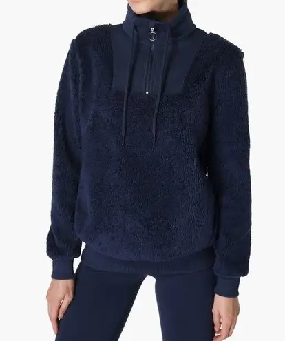 Sweaty Betty NWT  Faux Shearling Quarter Zip Pullover