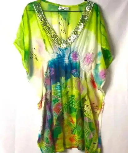 INDIAN TROPICAL WO SZ SM/ MED SWIMSUIT COVER UP