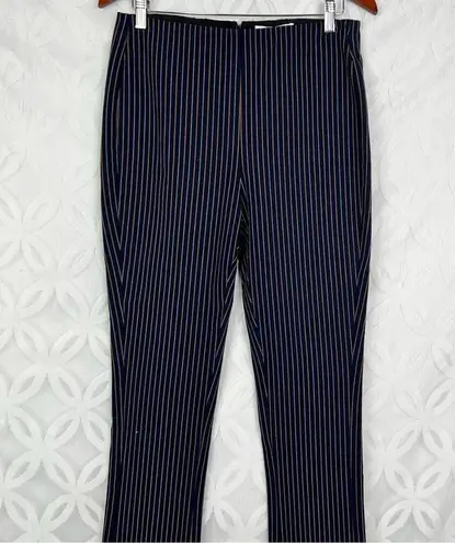 Derek Lam 10 Crosby Simone Pinstripe Back Zip Leggings NWT Size 10 $295 Blue