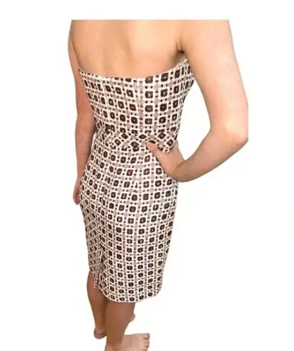 NWT TRINA TURK LA 4 Cora Coffee tweed mini cocktail dress