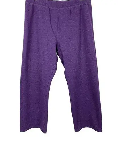 Hanes  XL Sweatpants Purple Straight Leg Stretch Elastic Waist Basics Loungewear