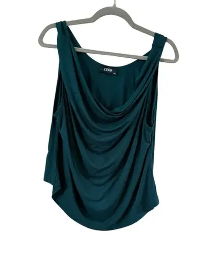 Cider Women's Teal Cowl Neck Tank Top Plus Size XXL