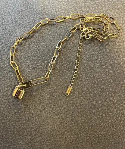 Anthropologie 18K Link Padlock Love Necklace Unworn