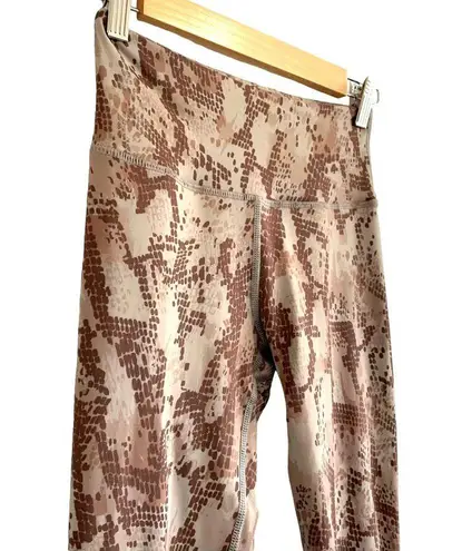 Vimmia Snakeskin Printed Leggings in Brown Tan Size XS