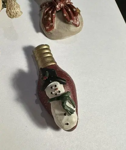 Snowman Christmas Holiday Brooch Pins Lot Of 4 Cute Snowmen