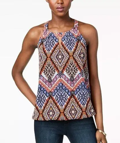 Inc international  Concepts Printed Keyhole Halter Top XS