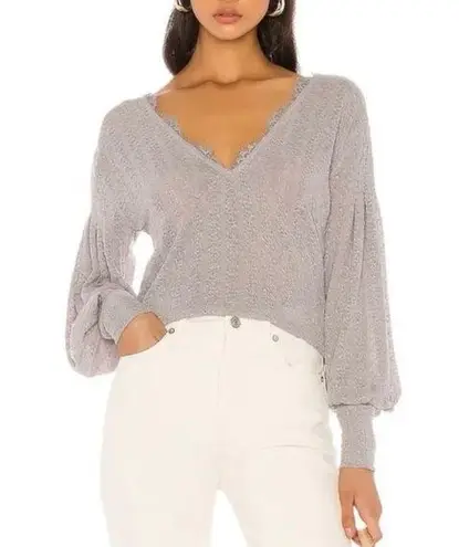 Free People  Dreamgirl Pointelle Knit Top