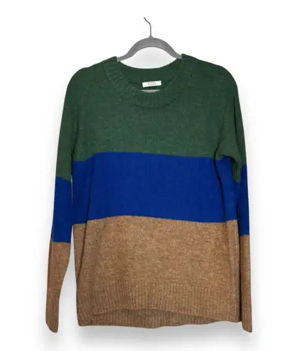 AYR Sweater Women's S Green Blue Camel Alpaca Wool Blend The Kick Back Crew