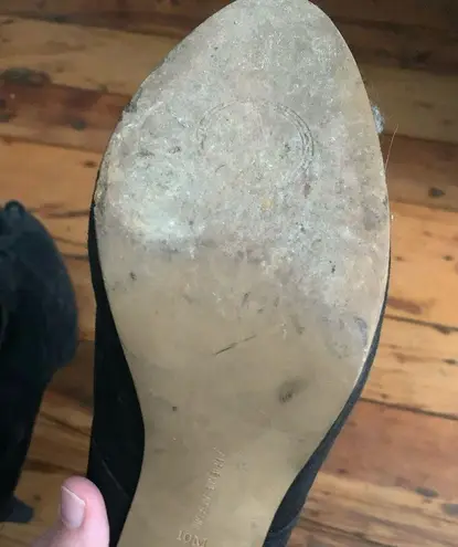 Adrienne Vittadini Black Heeled Booties with Laces thumbnail 3