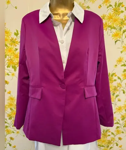 OVI Vibrant Magenta single button Blazer size M
