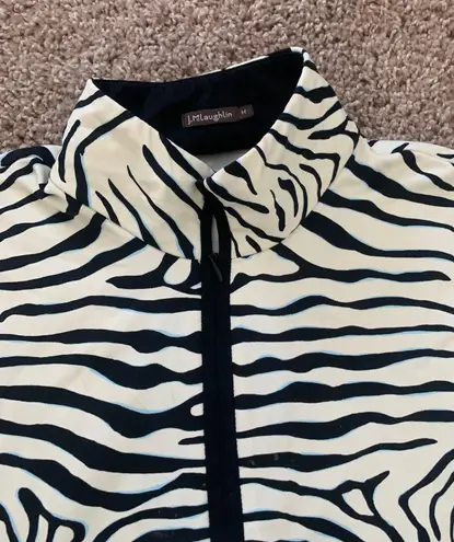 J. McLaughlin  Cheetah Print Athletic Half Zip 