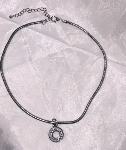 Coach  Gunmetal Charm Necklace