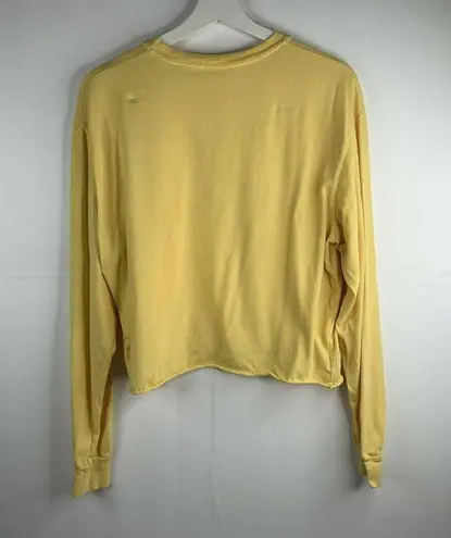 Brandy Melville  John Galt Camila Yellow Honey Crop Long Sleeve T-Shirt One Size