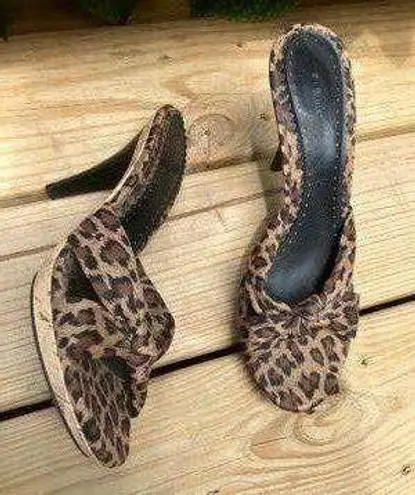 Fioni NWOT  Leopard Cork Heels