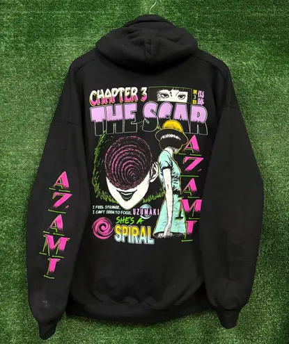 Junji Ito Uzimaki Chapter 3 The Scar Horror Hoodie Size Extra Large - Image 1