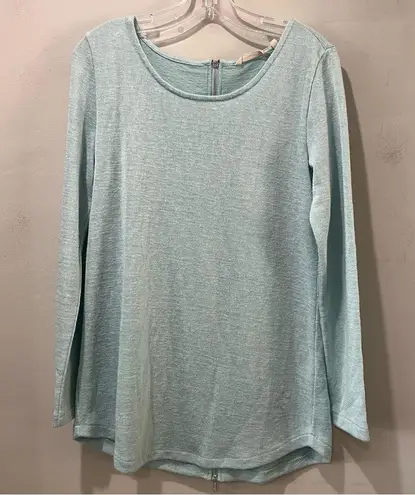Soft Surroundings light green tunic long sleeve Lightweight Size Small Zip Back - Image 2