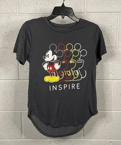 Disney  Juniors Size M Mickey Mouse Inspire Graphic Tee Shirt TShirt Casual Gray