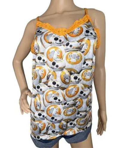 Star Wars BB-8 Patterned Fitted Lace Cami/Tank Top