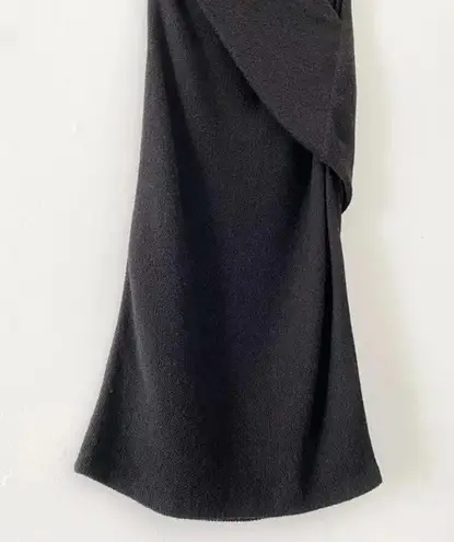 Alexander Wang Wool Knit Crossover Midi Dress Black Size 6 Retail $650