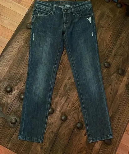 DL1961 Jo Boyfriend Twister Distressed, Low Rise Jeans. Size 25.
