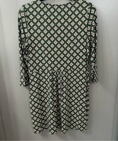 NWT Boden Sabina Jersey Tunic Dress Broad Bean, Bud Tile Size 10 Green Geometric