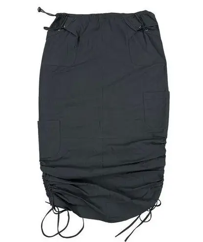 Tiger Mist  - Lincoln Midi Parachute Cargo Skirt in Black