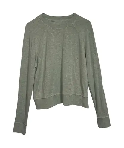 Lululemon  Cropped Long Sleeve Raglan Sweatshirt Green Women's Size 6 No Tag - Image 1