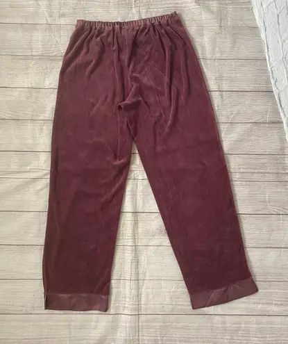 Sarah Spencer intimates women M velour luxury pajama set mauve M