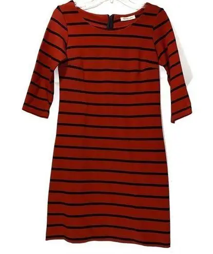Newbury Kustom Red Black Stripe Zipper Dress Small
